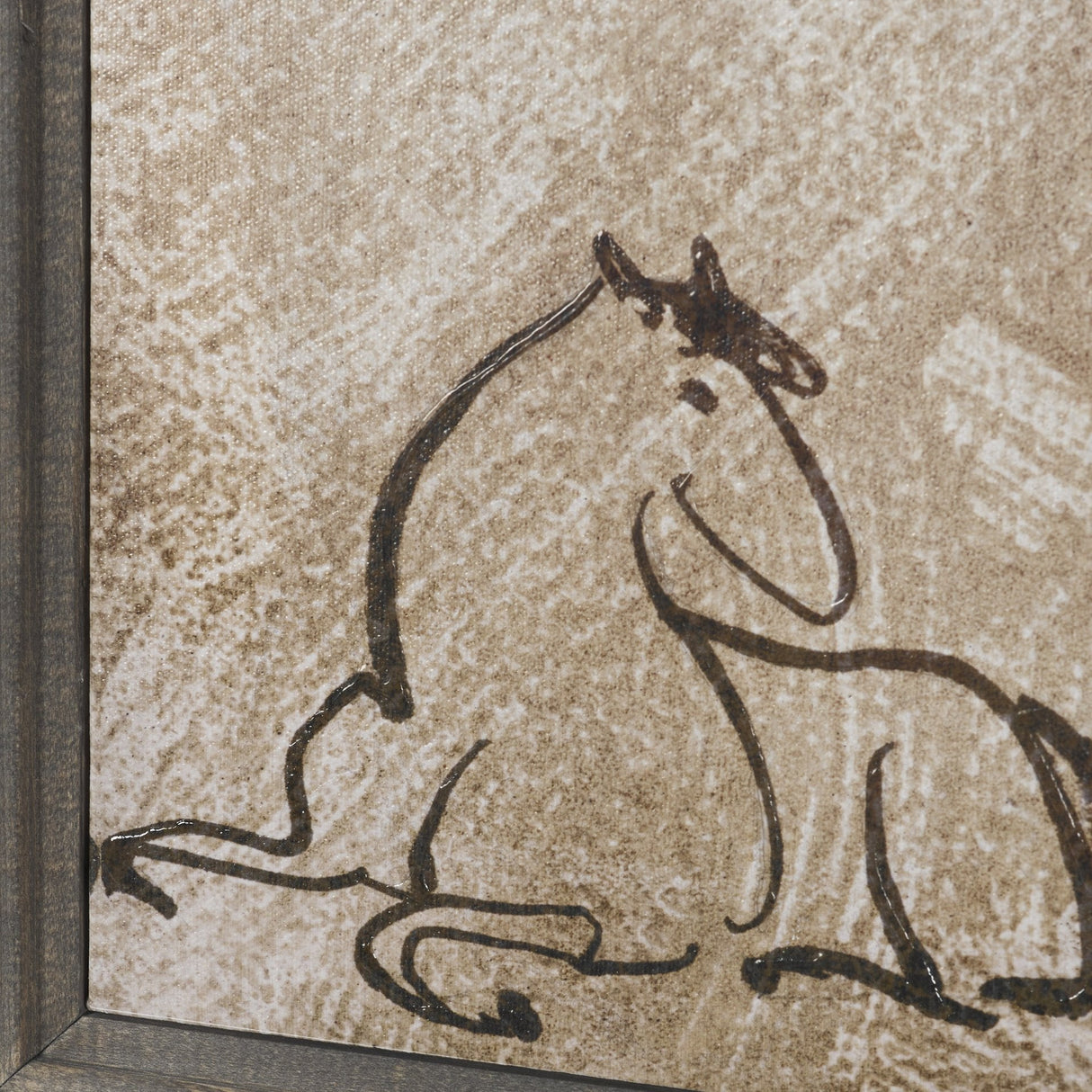 Buckskin by Mercana Studio Hand-Embellished Textured Framed Canvas Artwork by Mercana at Eve Furniture