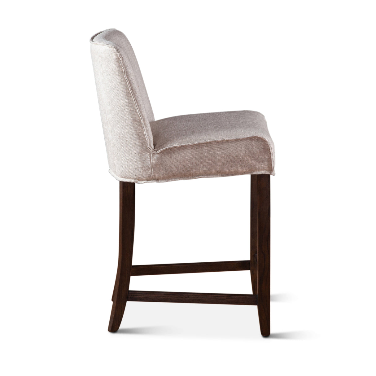 Buddy 20" Counter Chair in Beige Linen with Dark Legs by Home Trends & Design at Eve Furniture