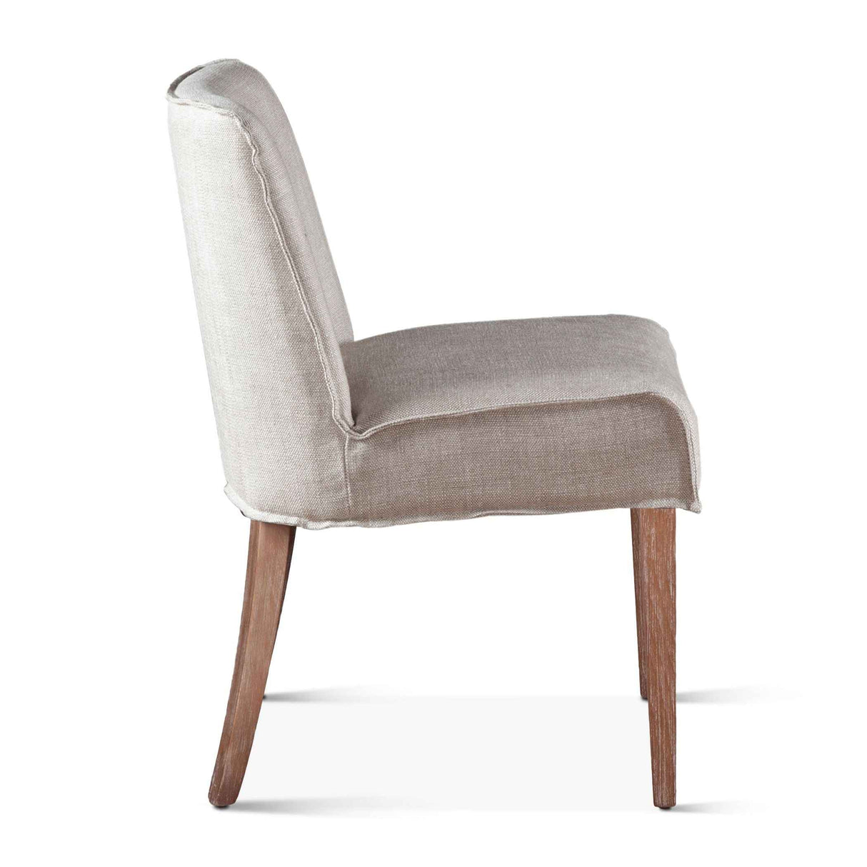 Buddy 20" Dining Chair in Beige Linen with Natural Legs, Set of 2 by Home Trends & Design at Eve Furniture