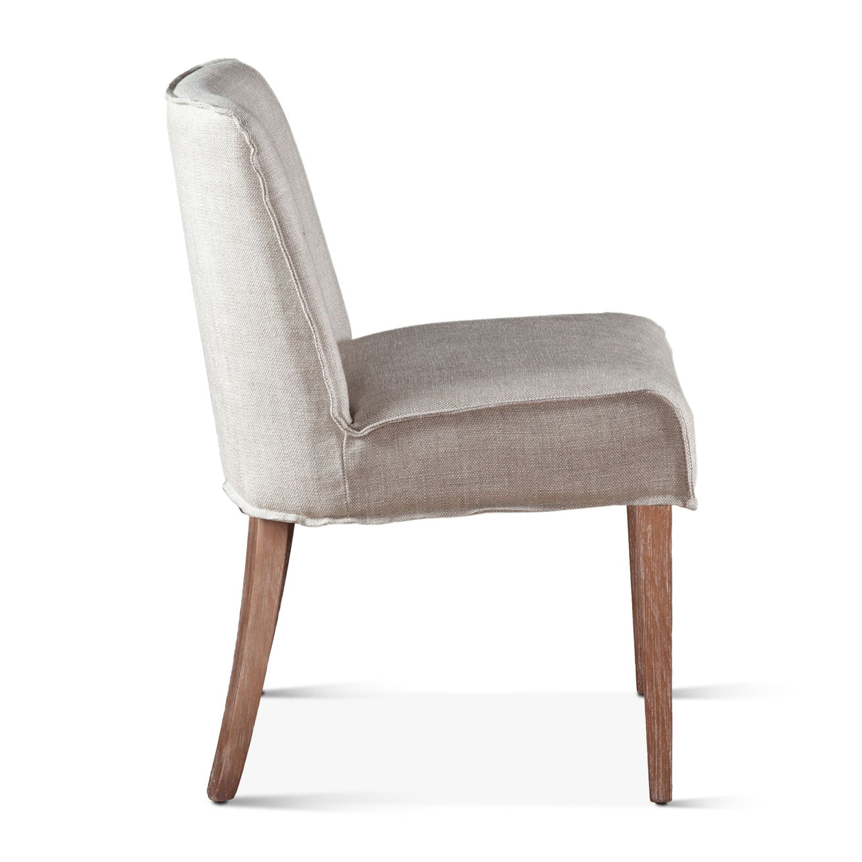 Buddy 20" Dining Chair in Beige Linen with Natural Legs, Set of 2 by Home Trends & Design at Eve Furniture