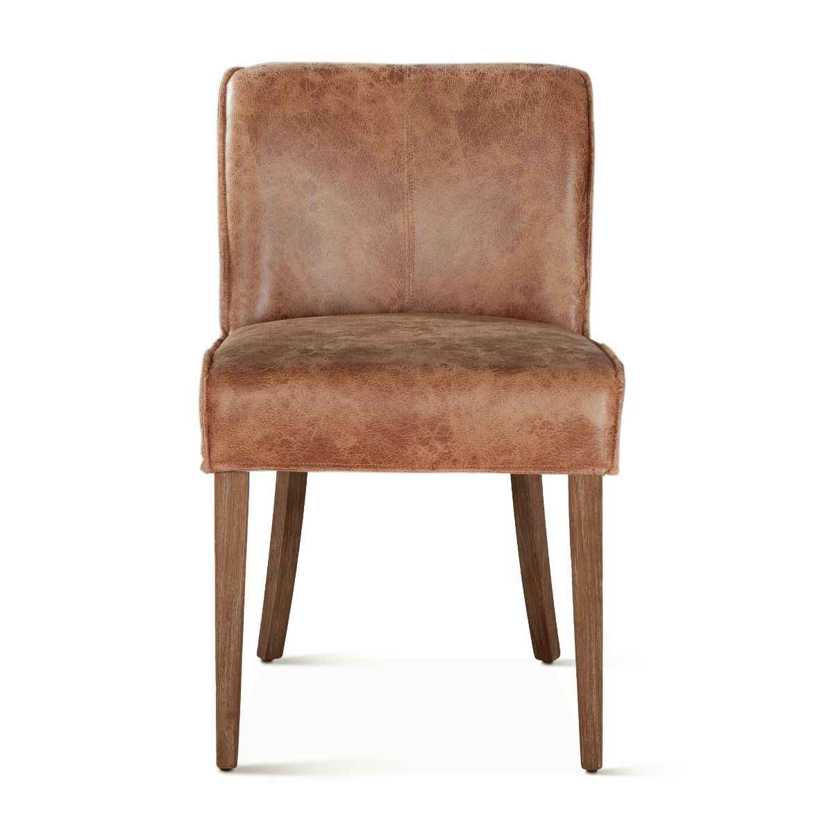 Buddy 20" Dining Chair in Tan Leather with Natural Legs by Home Trends & Design at Eve Furniture