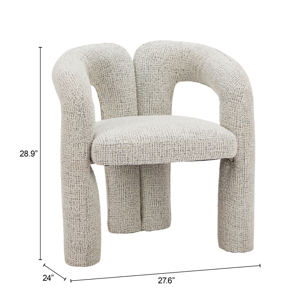 Buis Gray Dining Chair by Zuomod at Eve Furniture
