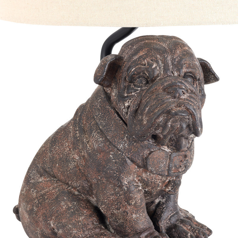 Bulldog Brown Table Lamp (Set of 2) by Crestview at Eve Furniture