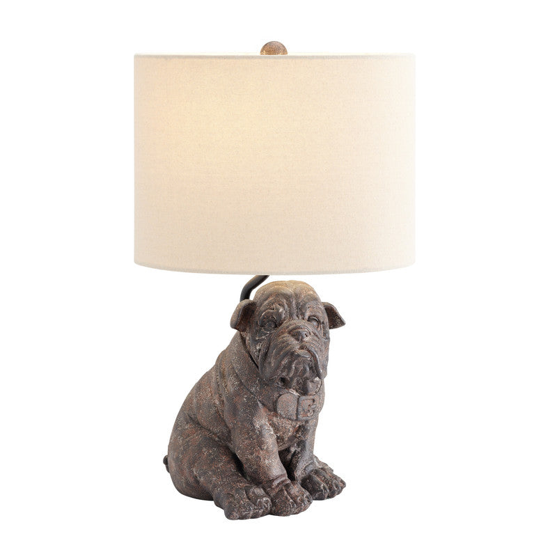 Bulldog Brown Table Lamp (Set of 2) by Crestview at Eve Furniture