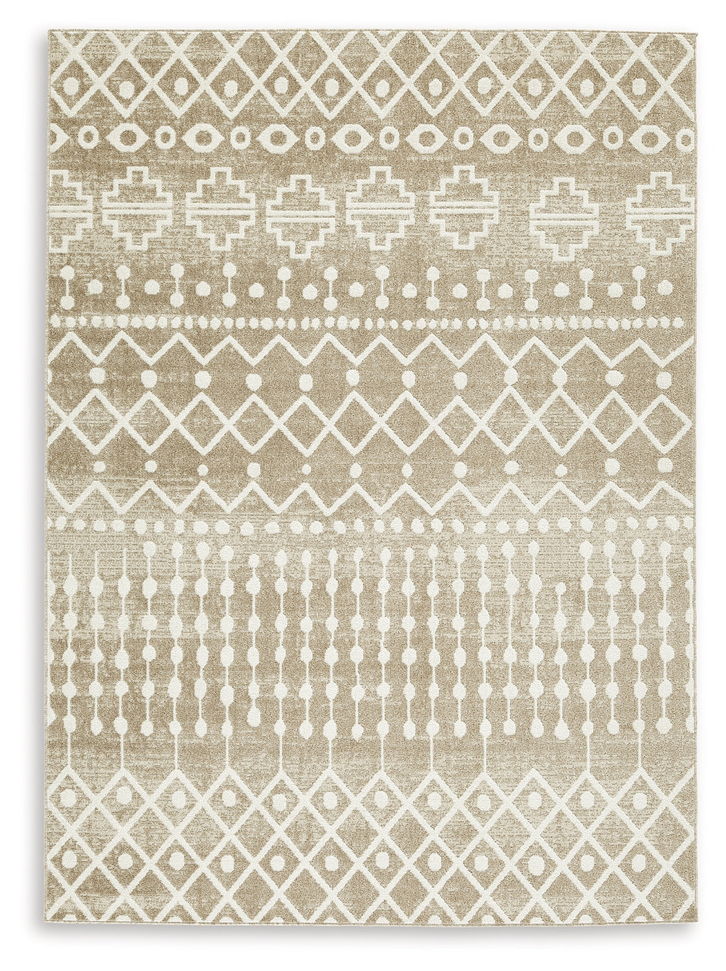 Bunchly Tan/Brown/Cream Medium Rug by ASHLEY FURNITURE at Eve Furniture