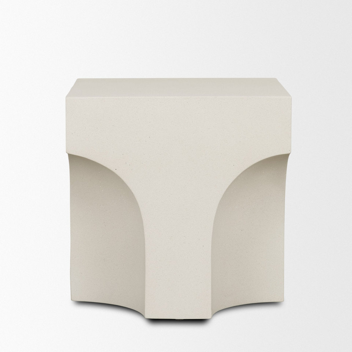 Bunda Square Sculptural Stone Finish Accent Table by Mercana at Eve Furniture