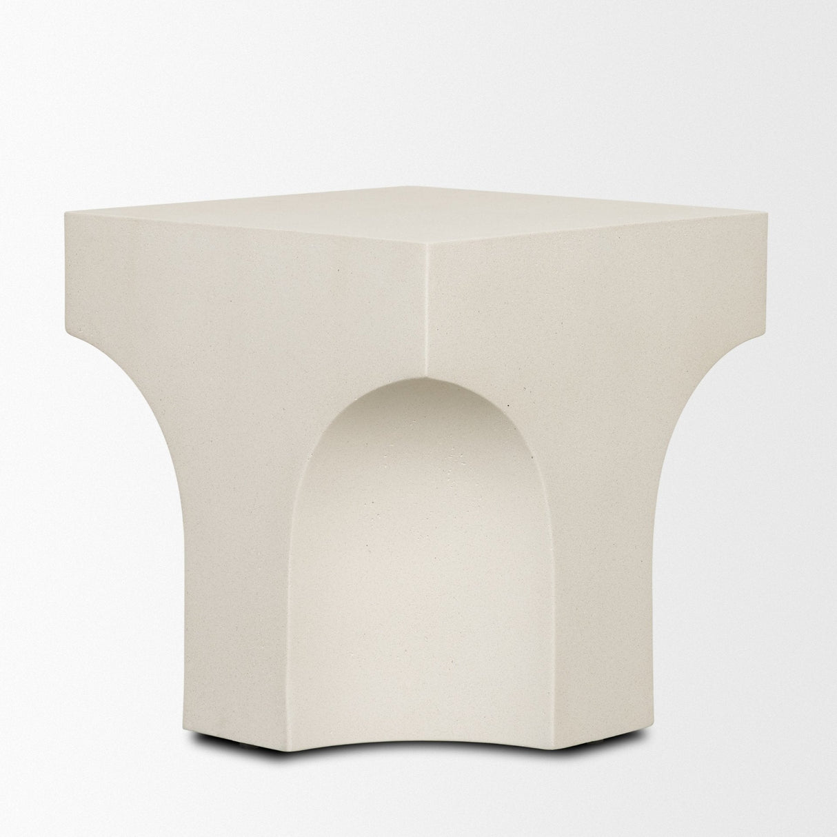 Bunda Square Sculptural Stone Finish Accent Table by Mercana at Eve Furniture