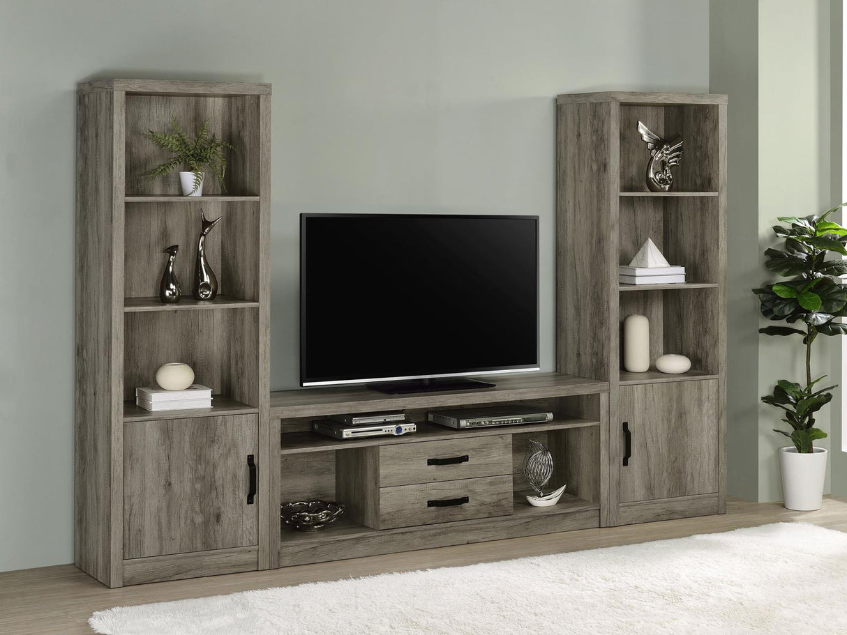 Burke Gray Driftwood 3-piece Entertainment Center by Coaster at Eve Furniture
