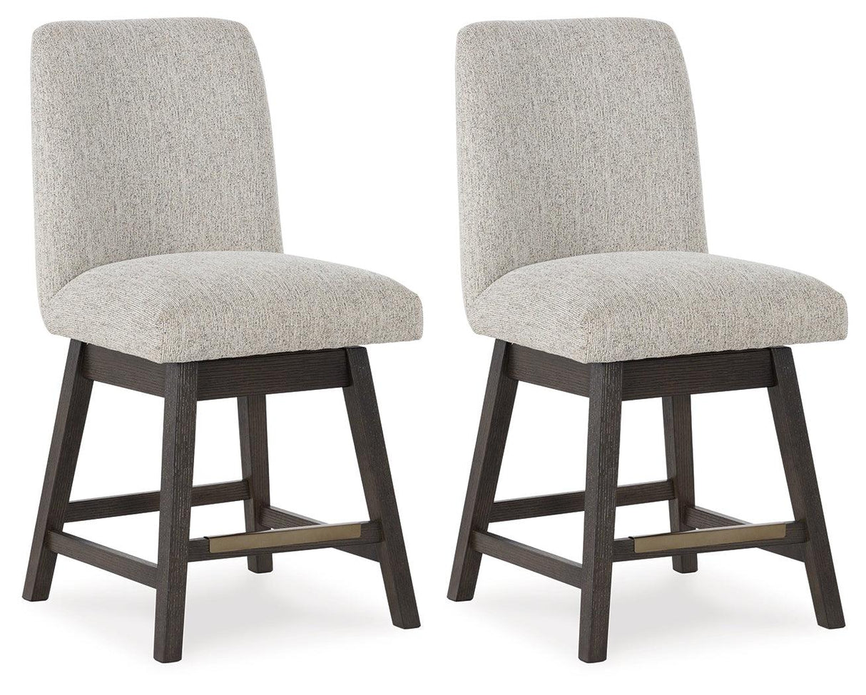 Burkhaus Dark Brown Counter Height Barstool, Set of 2 by Ashley at Eve Furniture