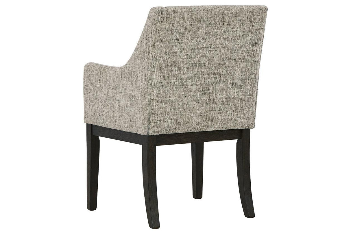 Burkhaus Dark Brown Dining Arm Chair, Set of 2 by Ashley at Eve Furniture