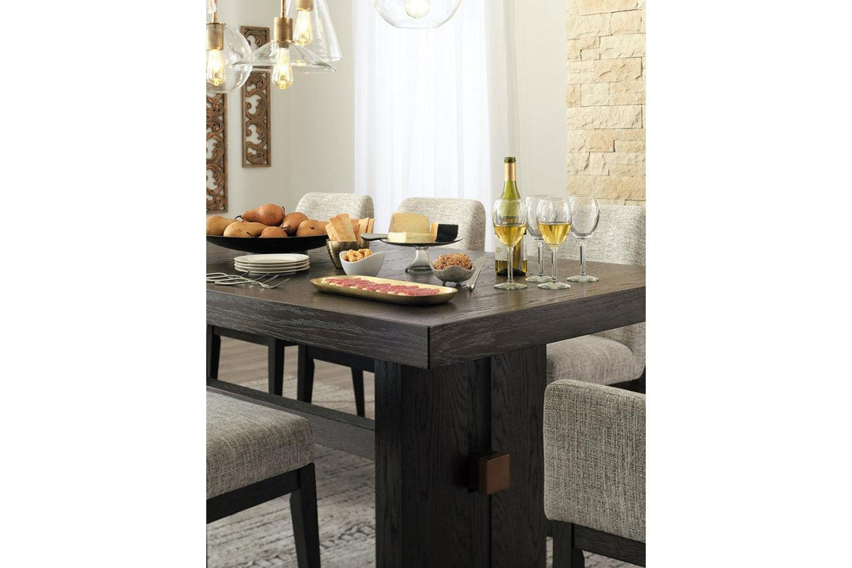 Burkhaus Dark Brown Dining Extension Table by Ashley at Eve Furniture