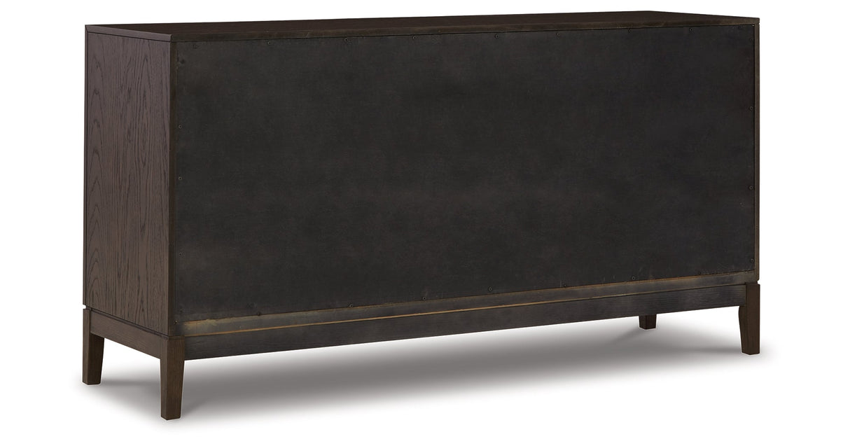 Burkhaus Dark Brown Dining Server by Ashley at Eve Furniture