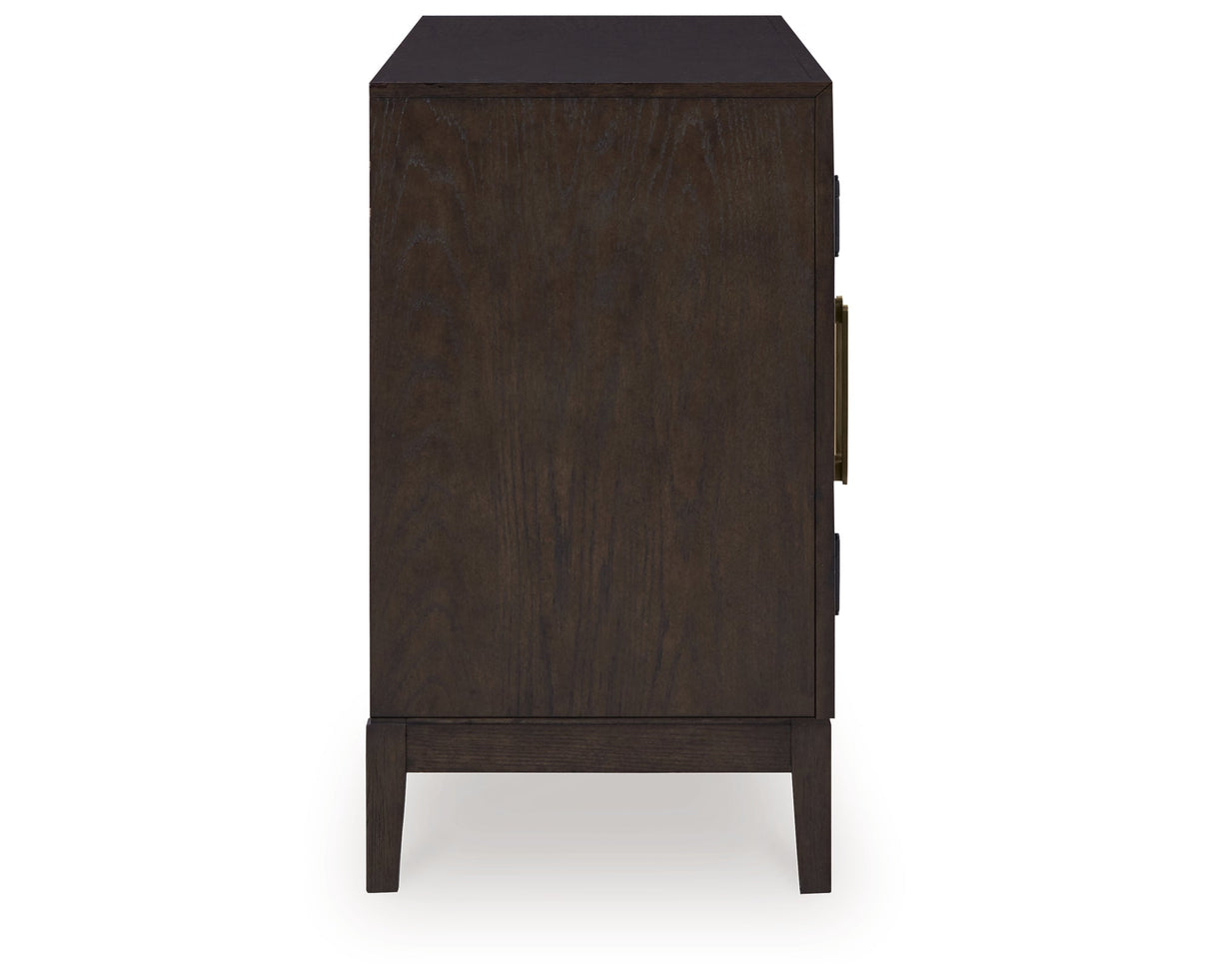 Burkhaus Dark Brown Dining Server by Ashley at Eve Furniture