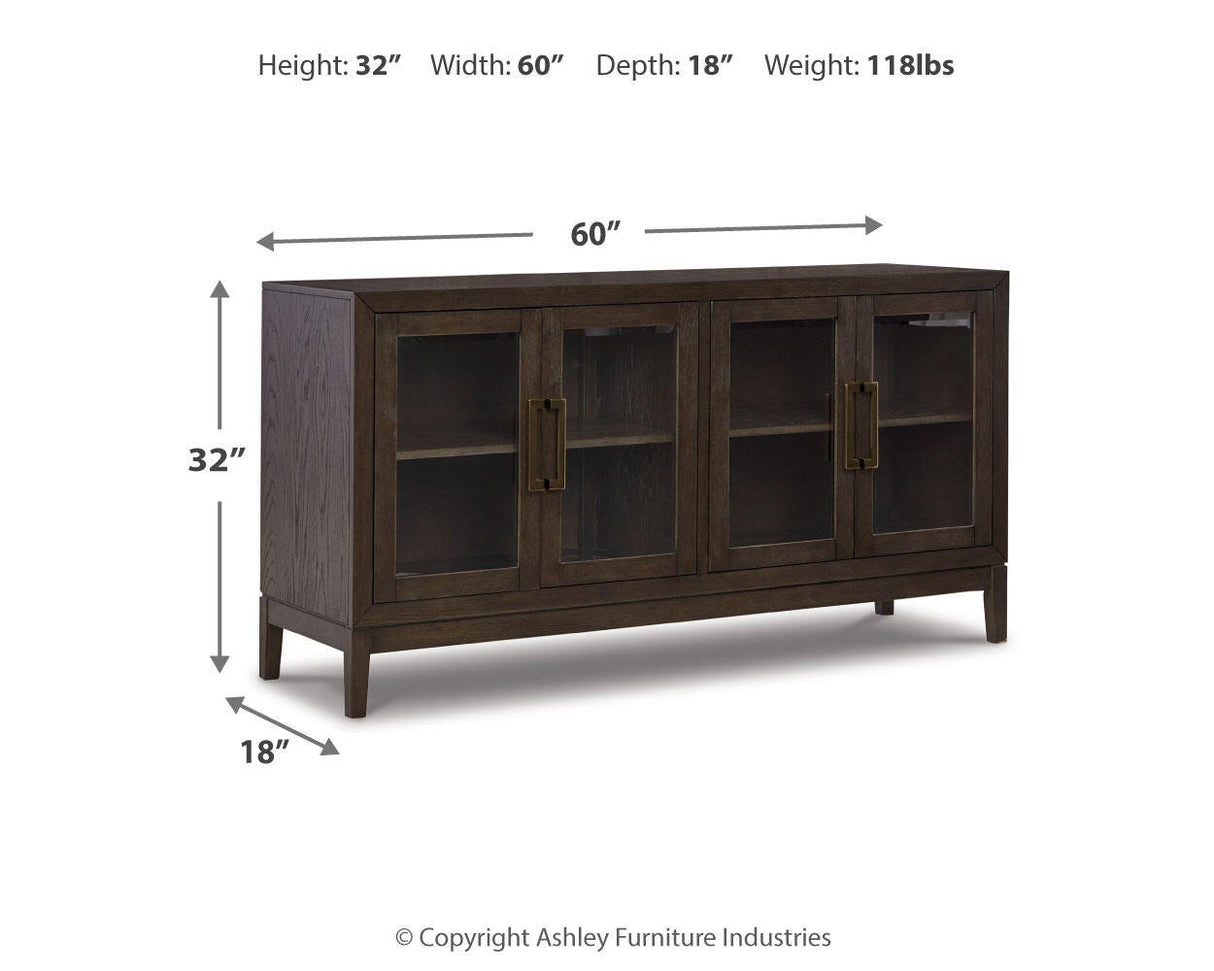 Burkhaus Dark Brown Dining Server by Ashley at Eve Furniture