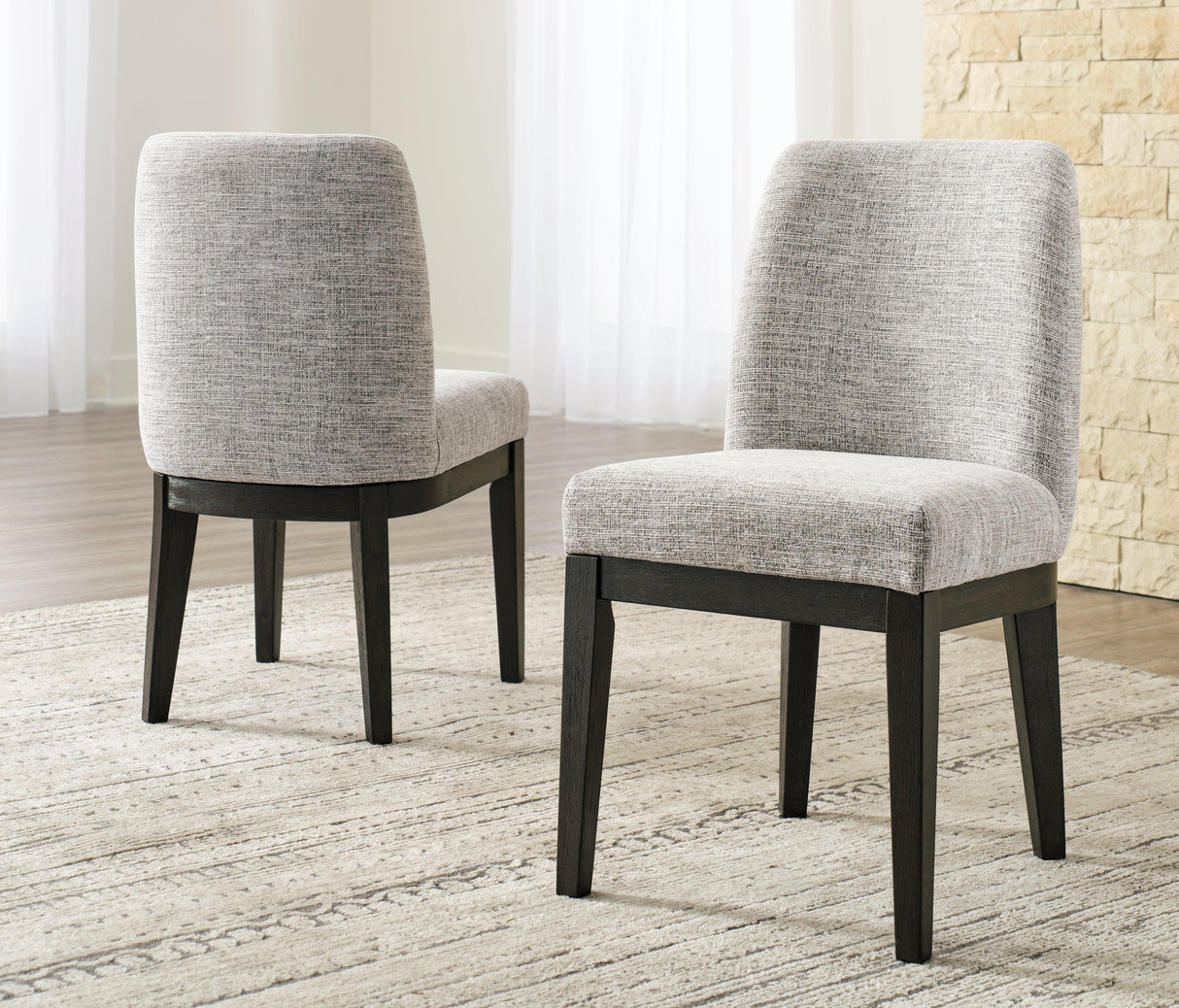 Burkhaus Dark Brown Dining Table and 8 Chairs with Server by Ashley at Eve Furniture
