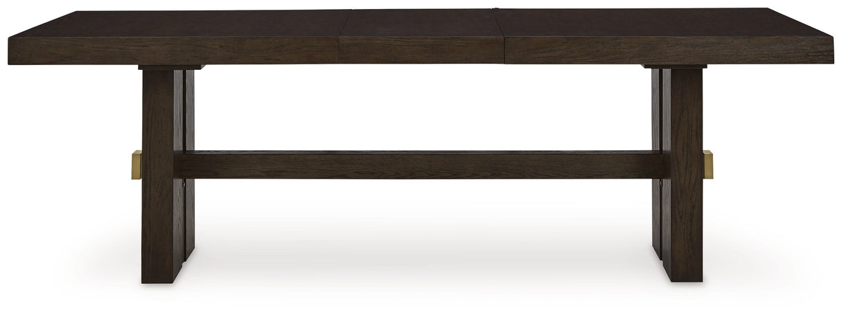 Burkhaus Dining Table and 8 Chairs with Storage by Ashley at Eve Furniture