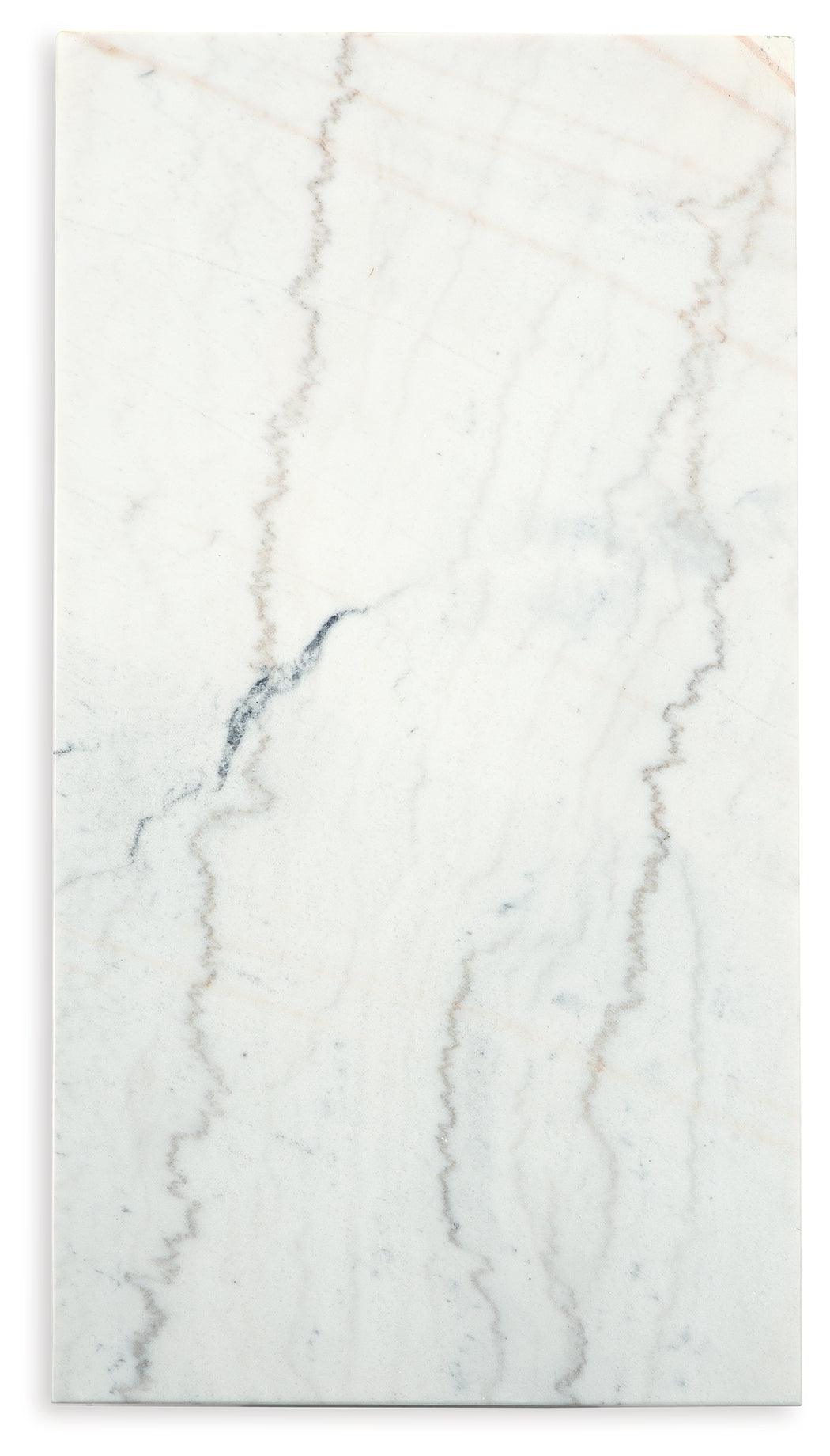 Burkhaus White/Dark Brown Coffee Table by Ashley at Eve Furniture