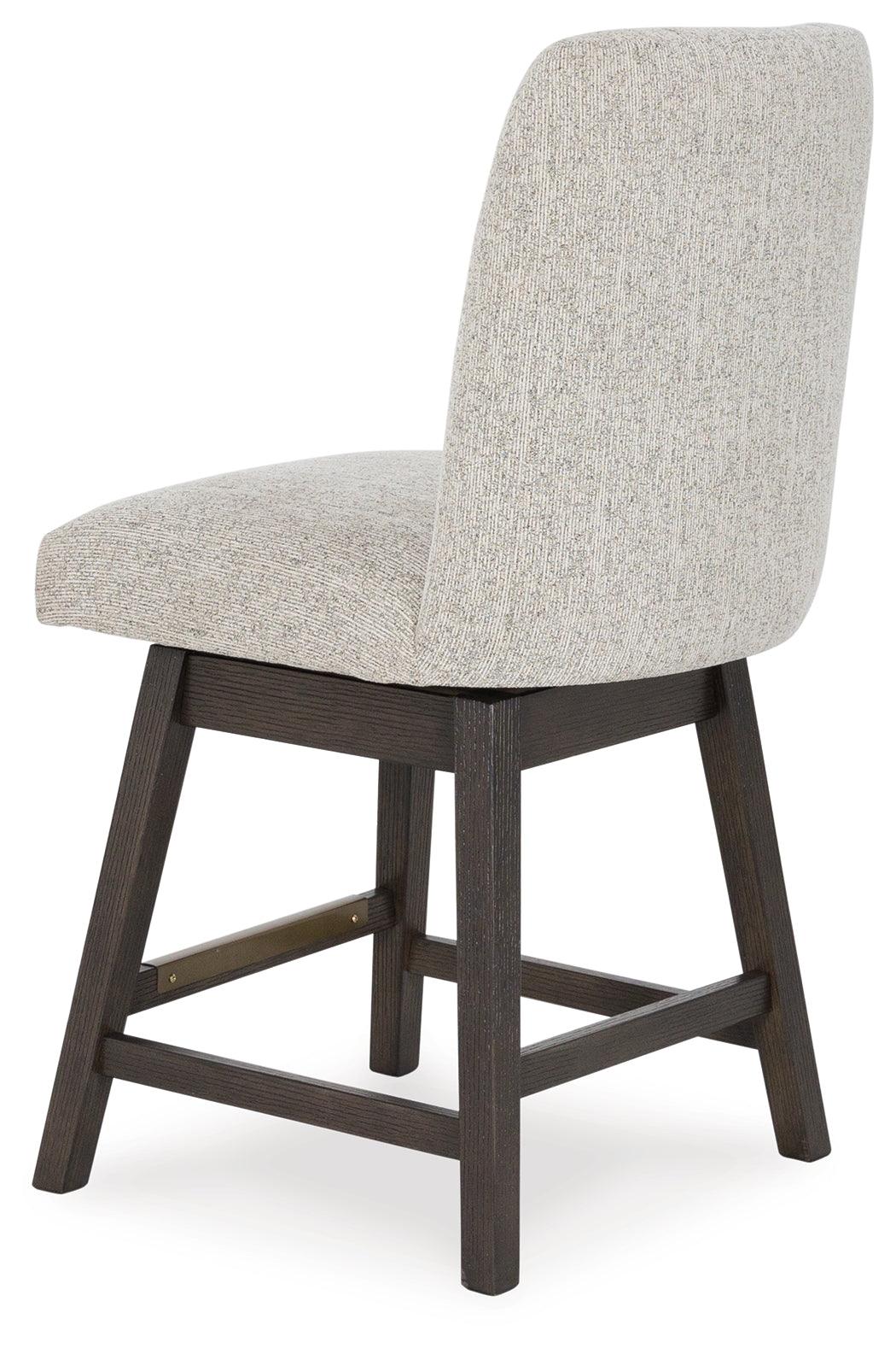 Burkhaus Dark Brown Counter Height Barstool, Set of 2 by Ashley at Eve Furniture