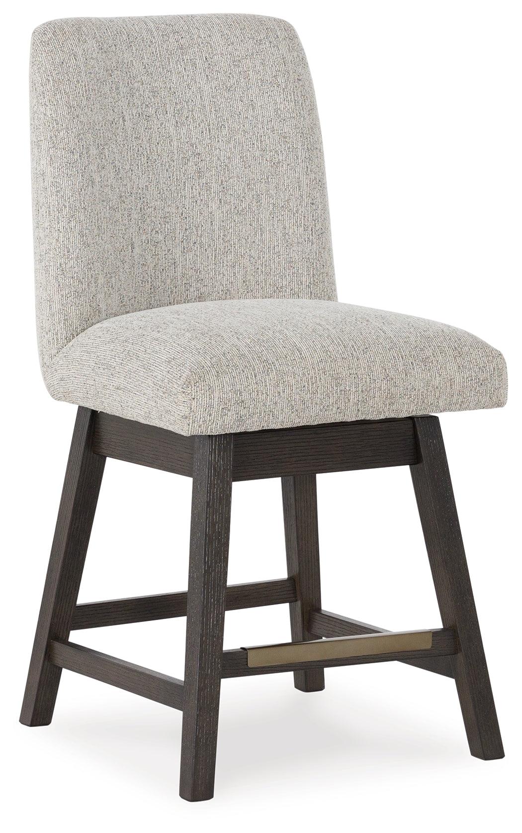 Burkhaus Dark Brown Counter Height Barstool, Set of 2 by Ashley at Eve Furniture