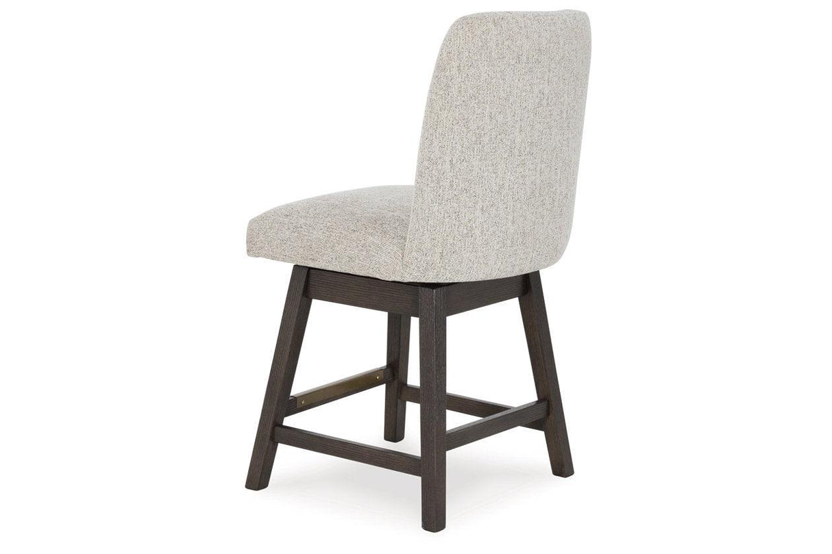 Burkhaus Dark Brown Counter Height Dining Table and 4 Barstools by Ashley at Eve Furniture