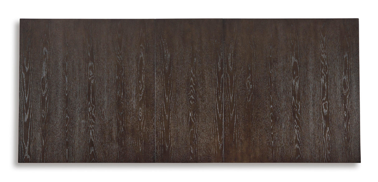 Burkhaus Dark Brown Extendable Dining Set by Ashley at Eve Furniture