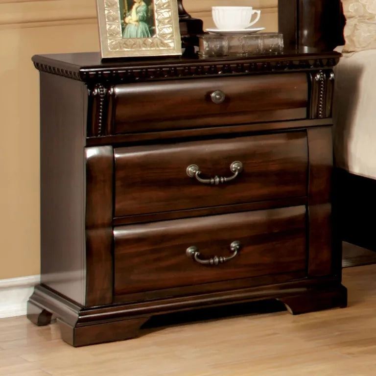 Burleigh Cherry 5-Piece Queen Bedroom Set by Furniture of America at Eve Furniture