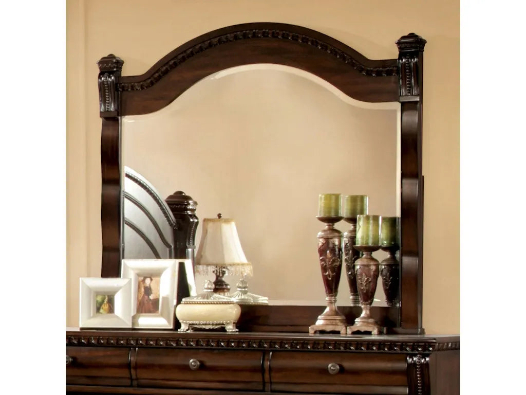Burleigh Cherry 5-Piece Queen Bedroom Set by Furniture of America at Eve Furniture