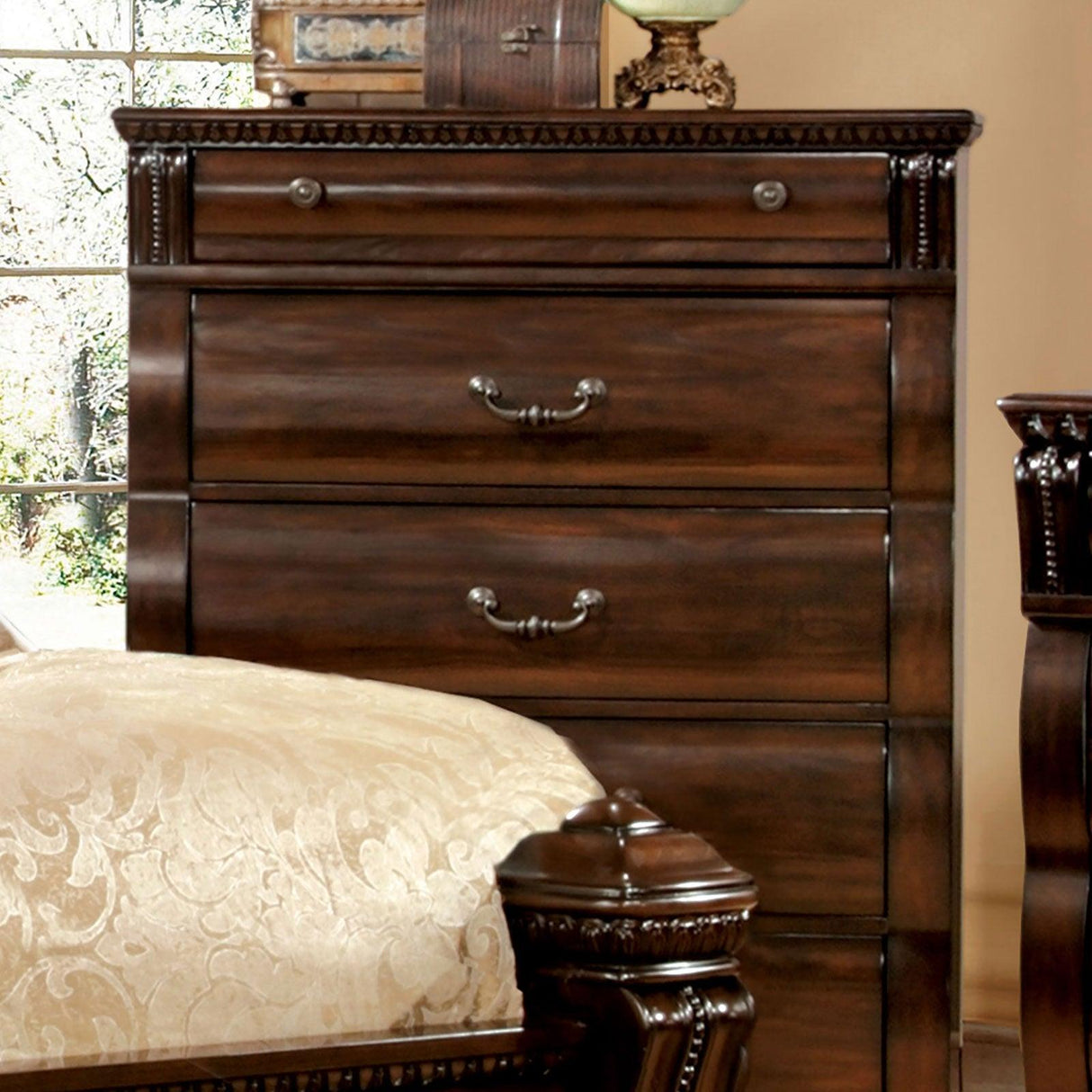 Burleigh Cherry Chest by Furniture of America at Eve Furniture