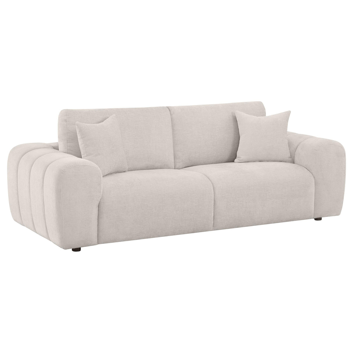 Burnett Ivory 3-piece Chenille Upholstered Sofa Set by Coaster at Eve Furniture