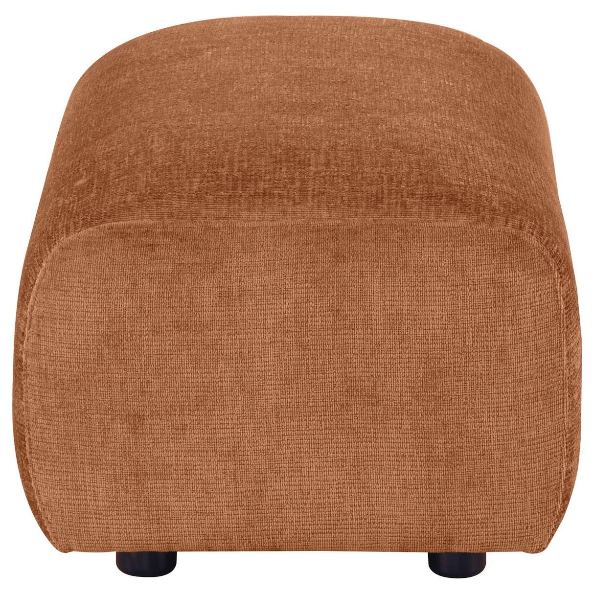 Burnett Chenille Upholstered Ottoman Burnt Orange by Coaster at Eve Furniture