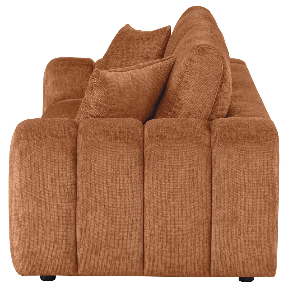 Burnett Chenille Upholstered Wide Arm Sofa Burnt Orange by Coaster at Eve Furniture