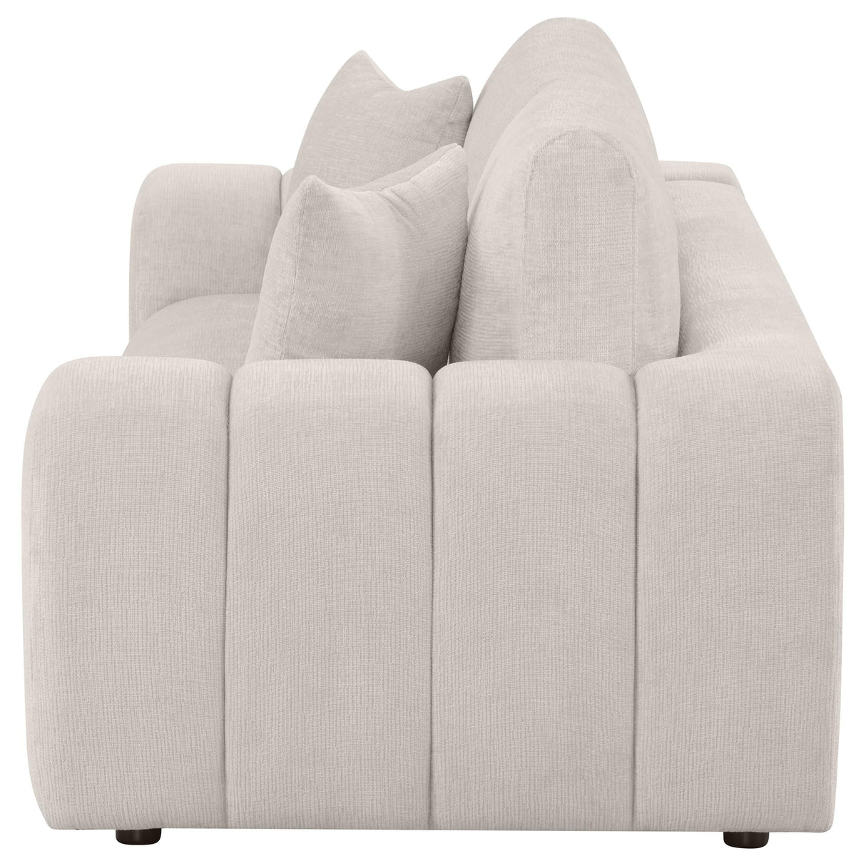 Burnett Chenille Upholstered Wide Arm Sofa Ivory by Coaster at Eve Furniture