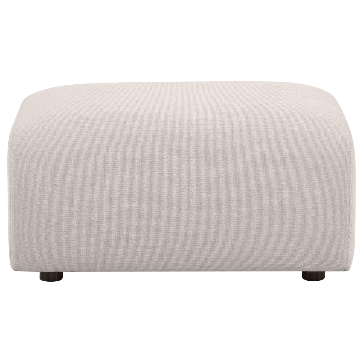 Burnett Ivory Chenille Upholstered Ottoman by Coaster at Eve Furniture