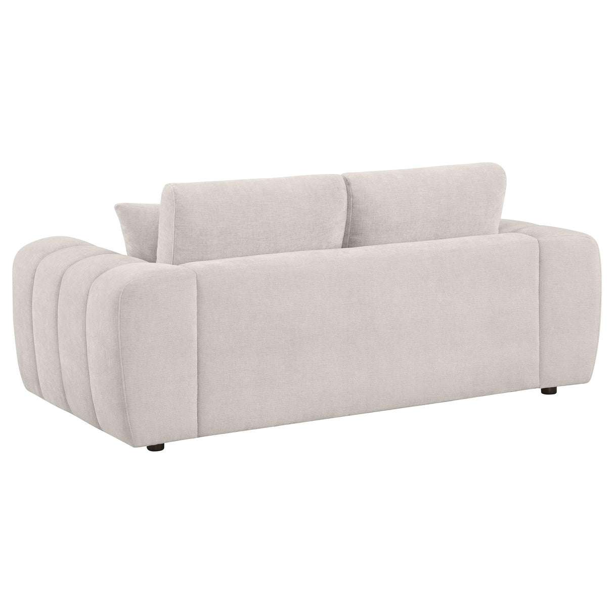 Burnett Ivory Chenille Upholstered Wide Arm Loveseat by Coaster at Eve Furniture