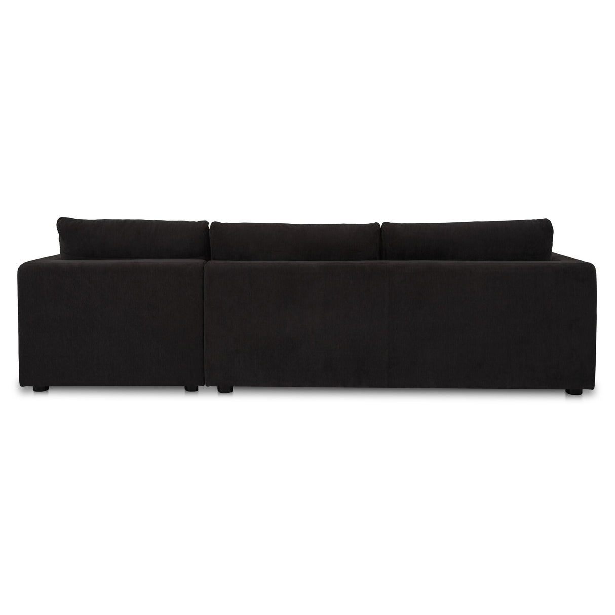 Burrow Black Sleeper Sectional With Right Storage Chaise by Moe's Home at Eve Furniture