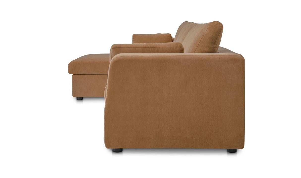 Burrow Sleeper Sectional With Storage Chaise Ginger by Moe's Home at Eve Furniture