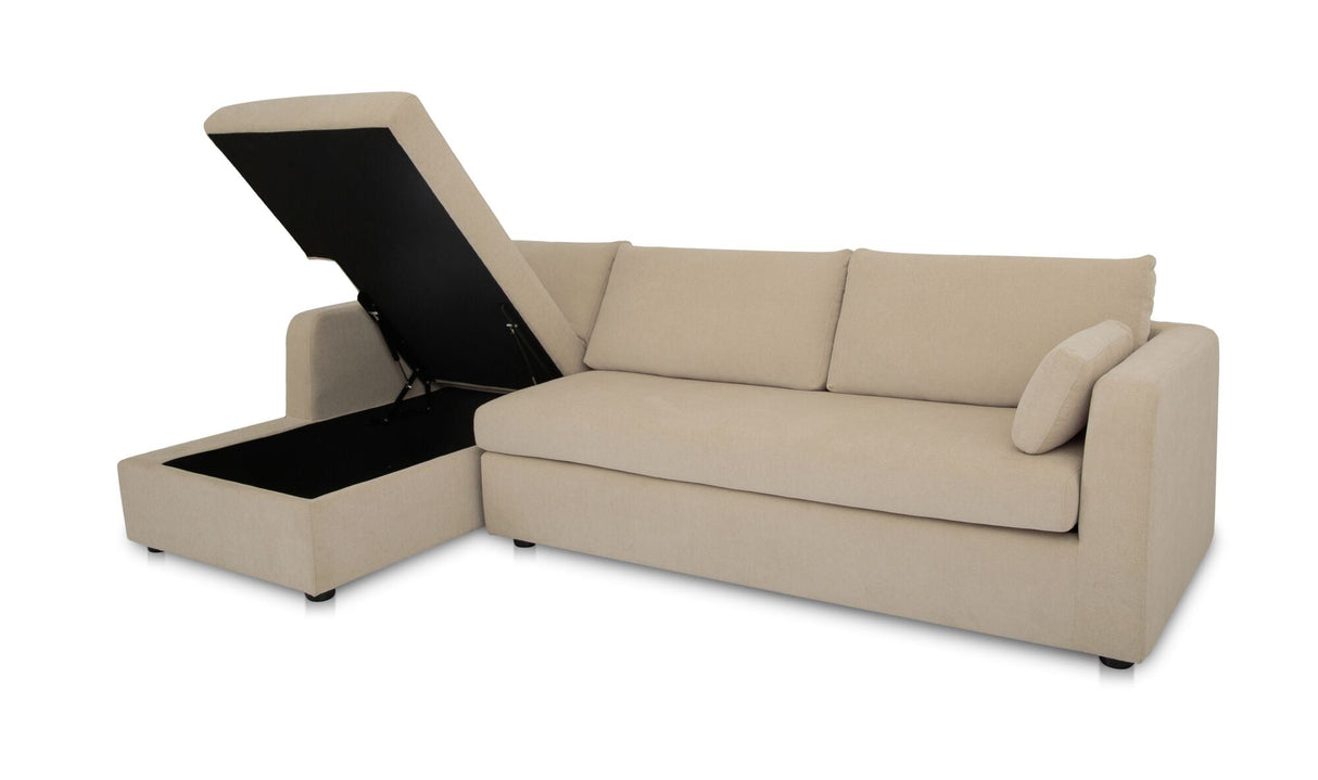 Burrow Sleeper Sectional With Storage Chaise Sand by Moe's Home at Eve Furniture