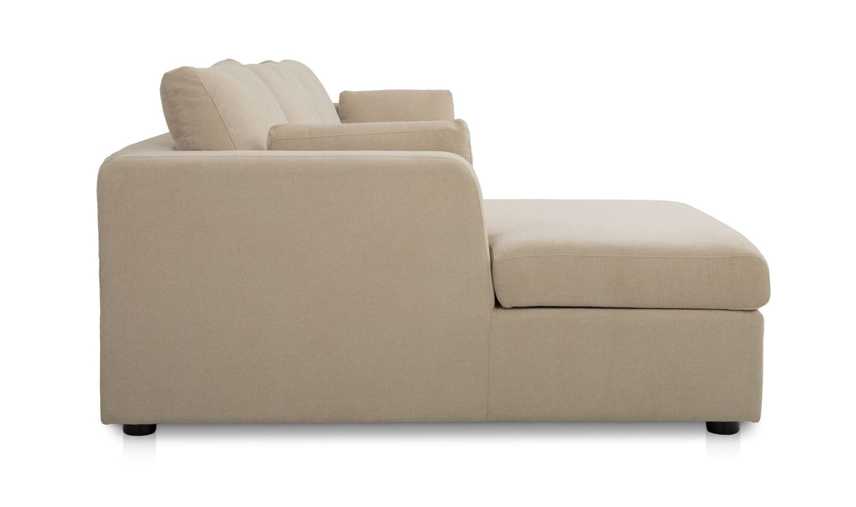 Burrow Sleeper Sectional With Storage Chaise Sand by Moe's Home at Eve Furniture