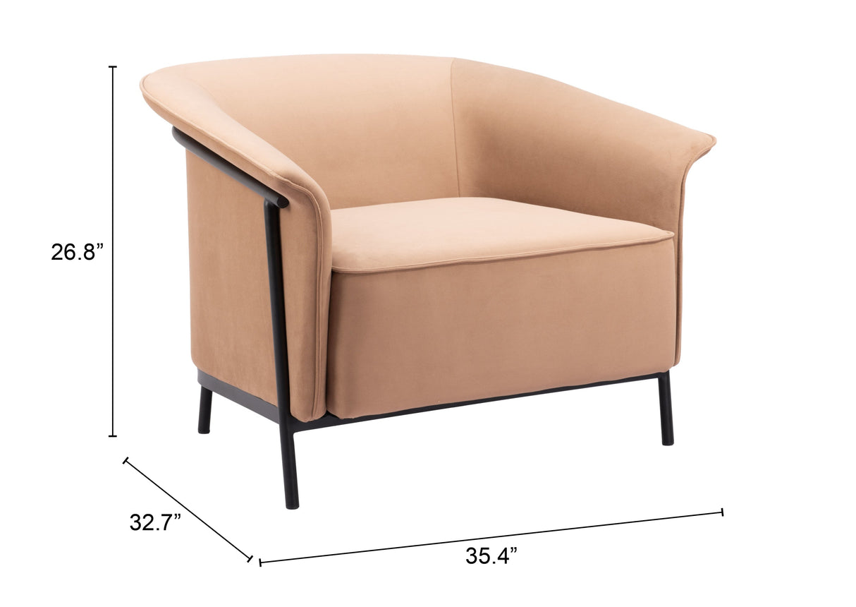 Burry Tan Accent Chair by Zuomod at Eve Furniture