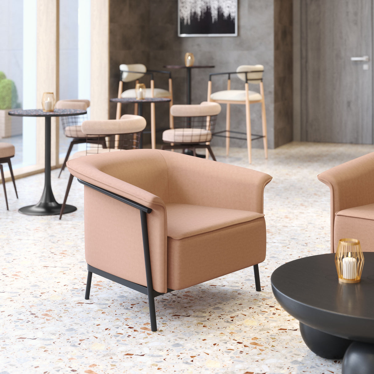 Burry Tan Accent Chair by Zuomod at Eve Furniture