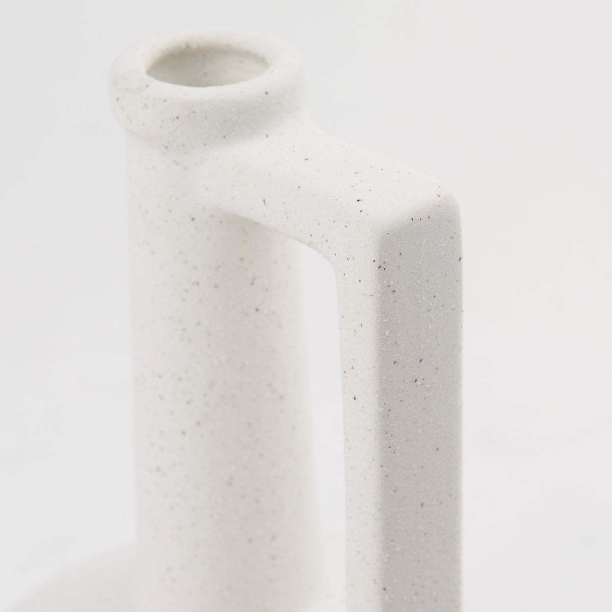 Burton 10.8H Small White Ceramic Jug Vase by Mercana at Eve Furniture