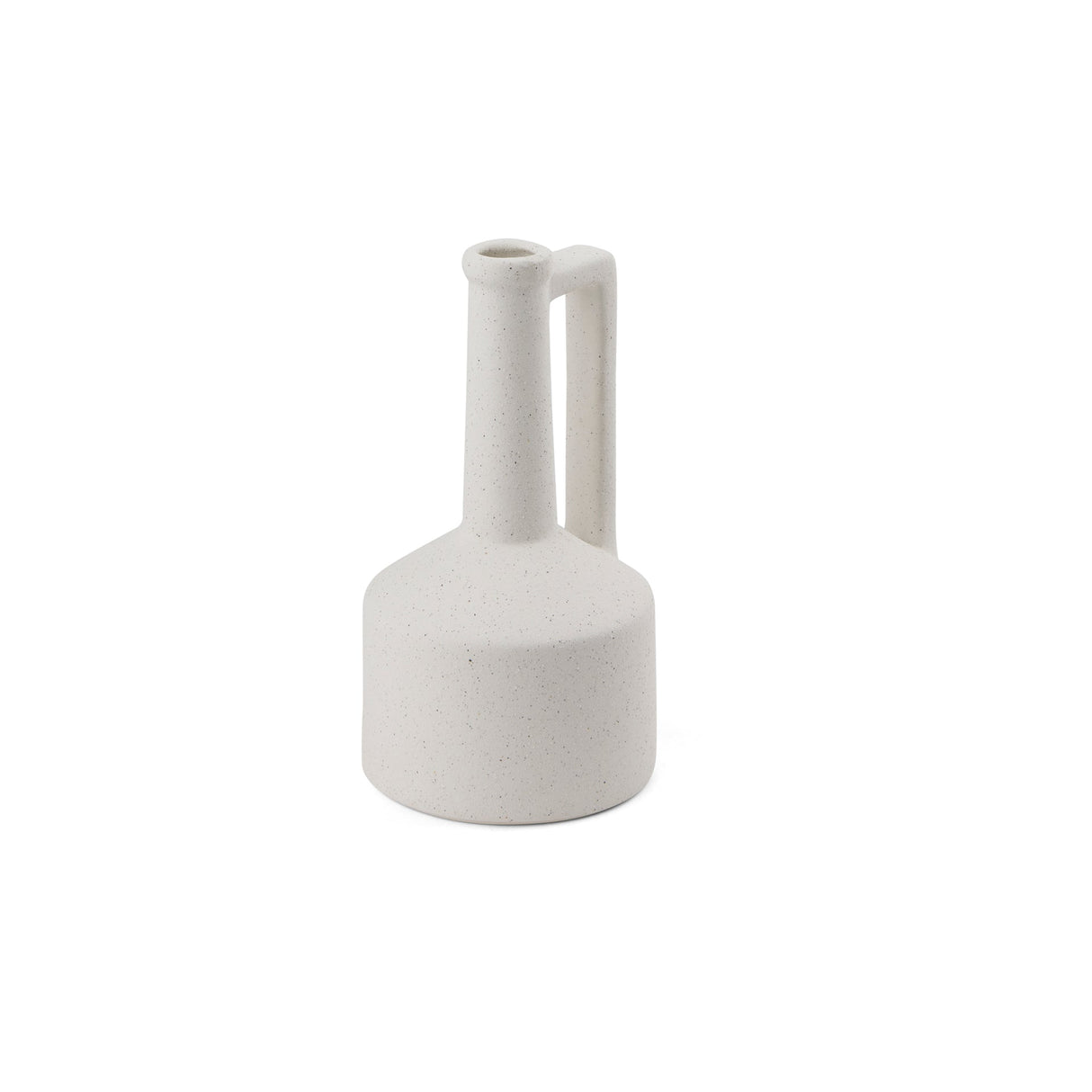 Burton 10.8H Small White Ceramic Jug Vase by Mercana at Eve Furniture