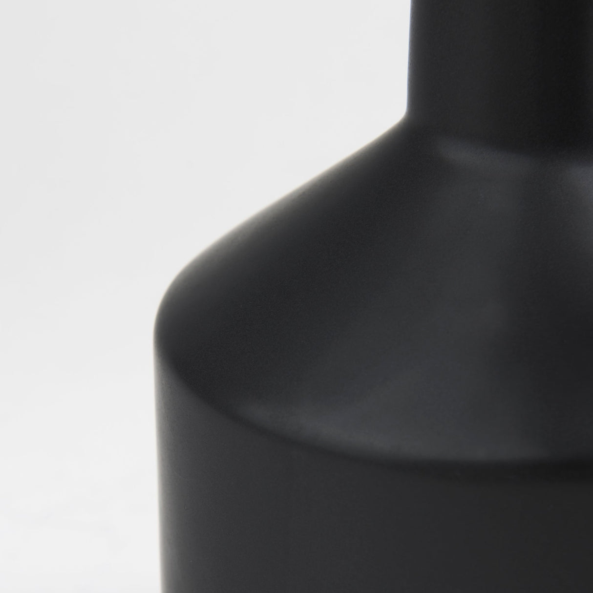 Burton 14.2H Medium Matte Black Ceramic Jug Vase by Mercana at Eve Furniture
