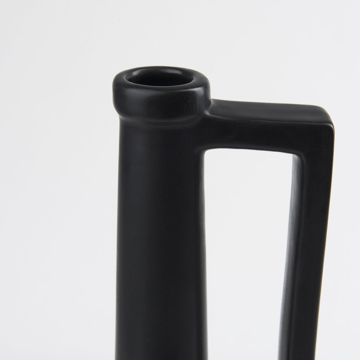 Burton 17.1H Large Matte Black Ceramic Jug Vase by Mercana at Eve Furniture