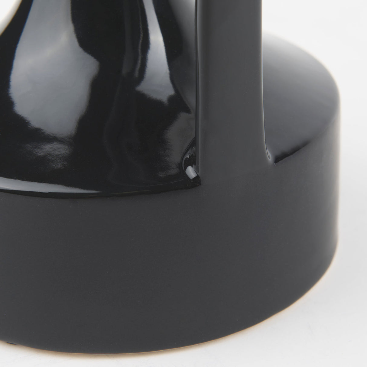 Burton 8.3H Small Glossy and Matte Black Ceramic Jug Vase by Mercana at Eve Furniture