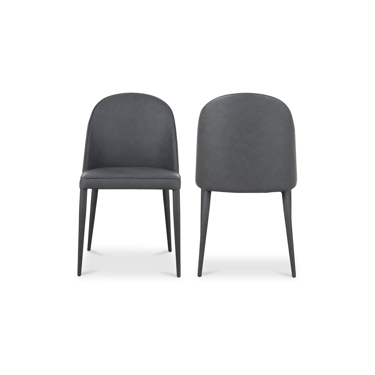 Burton Black Fade Vegan Leather Dining Chair (Set of 2) by MOES at Eve Furniture
