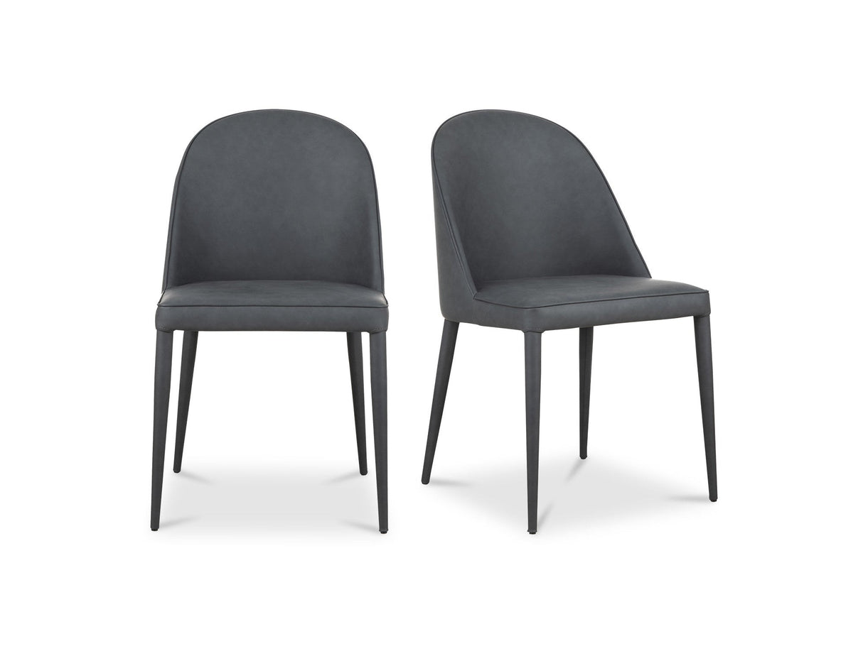 Burton Black Fade Vegan Leather Dining Chair (Set of 2) by MOES at Eve Furniture