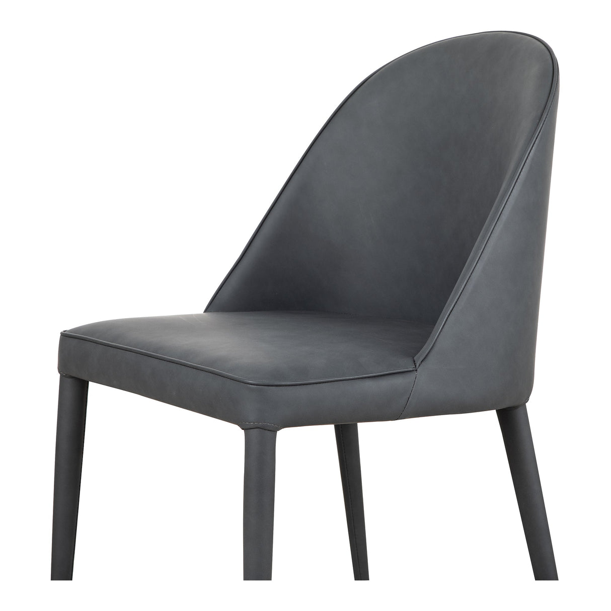 Burton Black Fade Vegan Leather Dining Chair (Set of 2) by Moe's Home at Eve Furniture