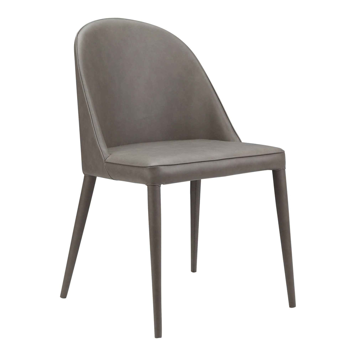 Burton Grey Vegan Leather Dining Chair (Set of 2) by Moe's Home at Eve Furniture
