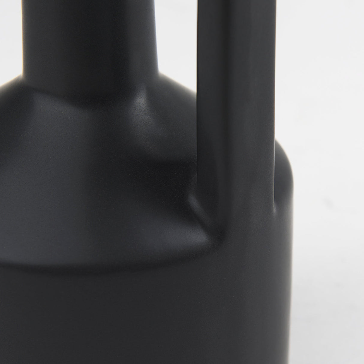 Burton Small Matte Black Ceramic Jug Vase by Mercana at Eve Furniture